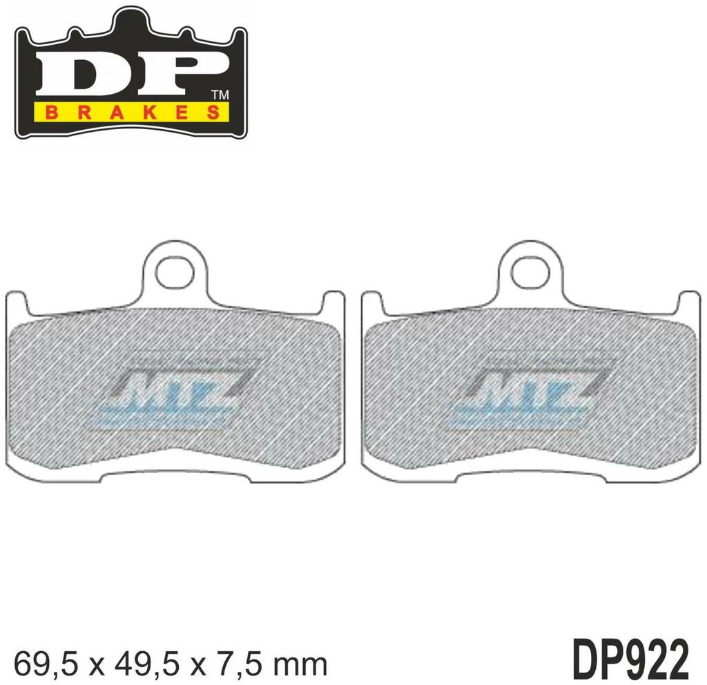 Obrázek produktu Destičky brzdové DP922-RDP DP Brakes - směs RDP X-RACE Titanium (dp922) DP922-RDP