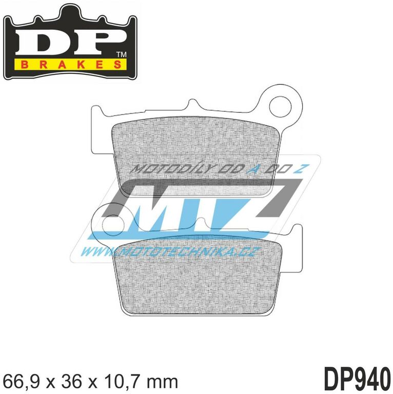 Obrázek produktu Destičky brzdové DP940-SDP DP Brakes - směs SDP PRO-MX DP940-SDP