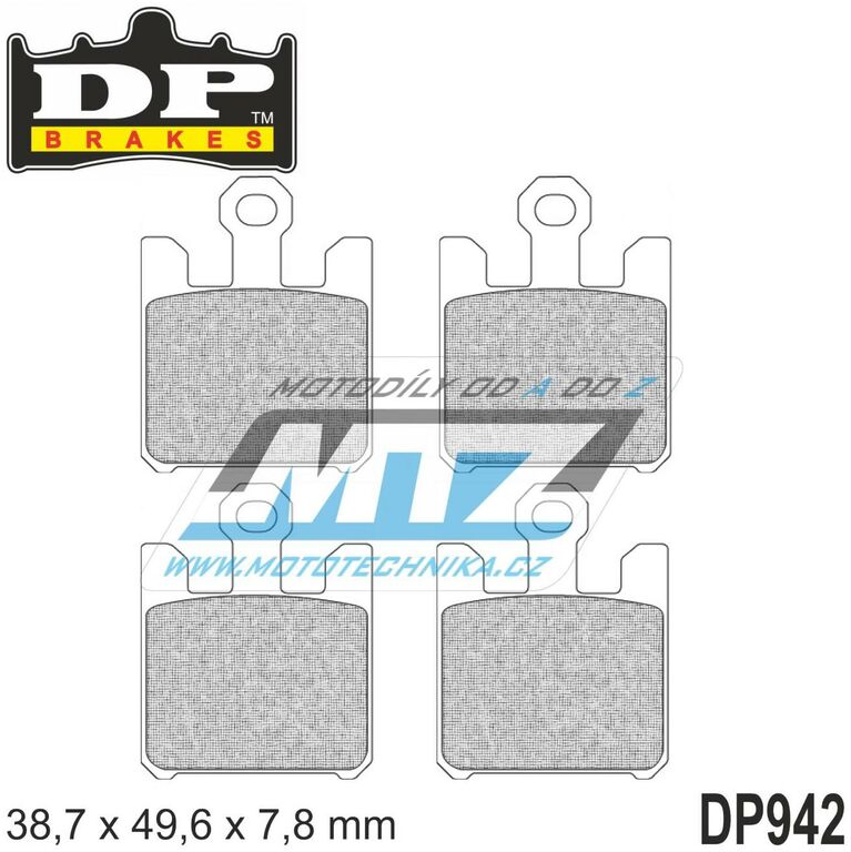 Obrázek produktu Destičky brzdové DP942-SDP DP Brakes - směs SDP Sport HH+ DP942-SDP