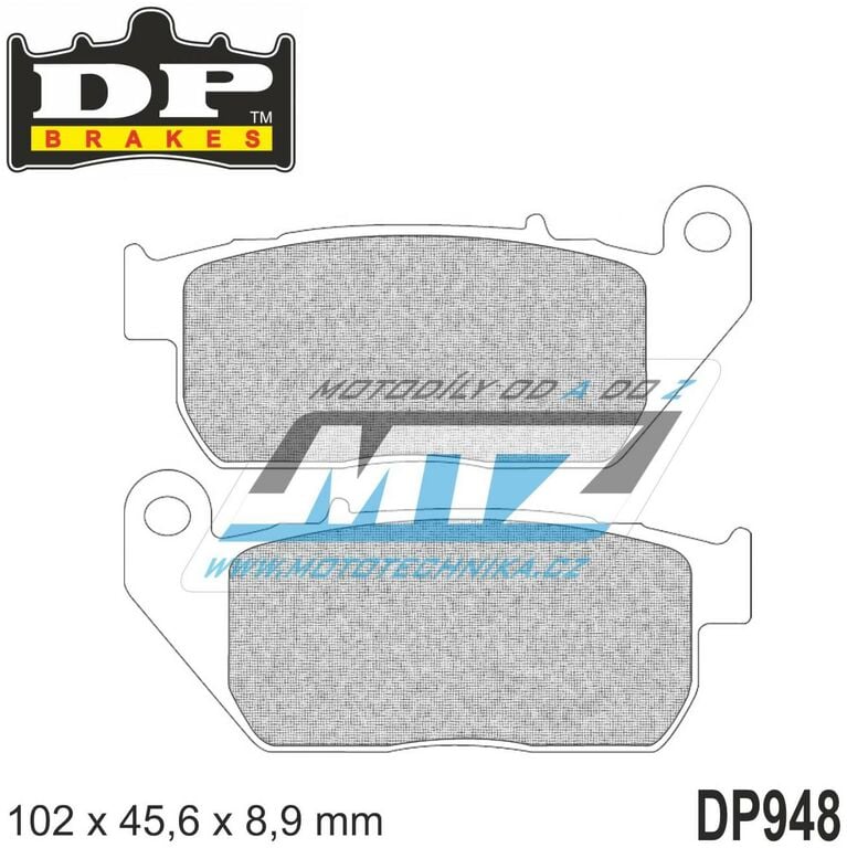 Obrázek produktu BRZDOVÉ DESTIČKY SLINUTÉ DP948 DP948