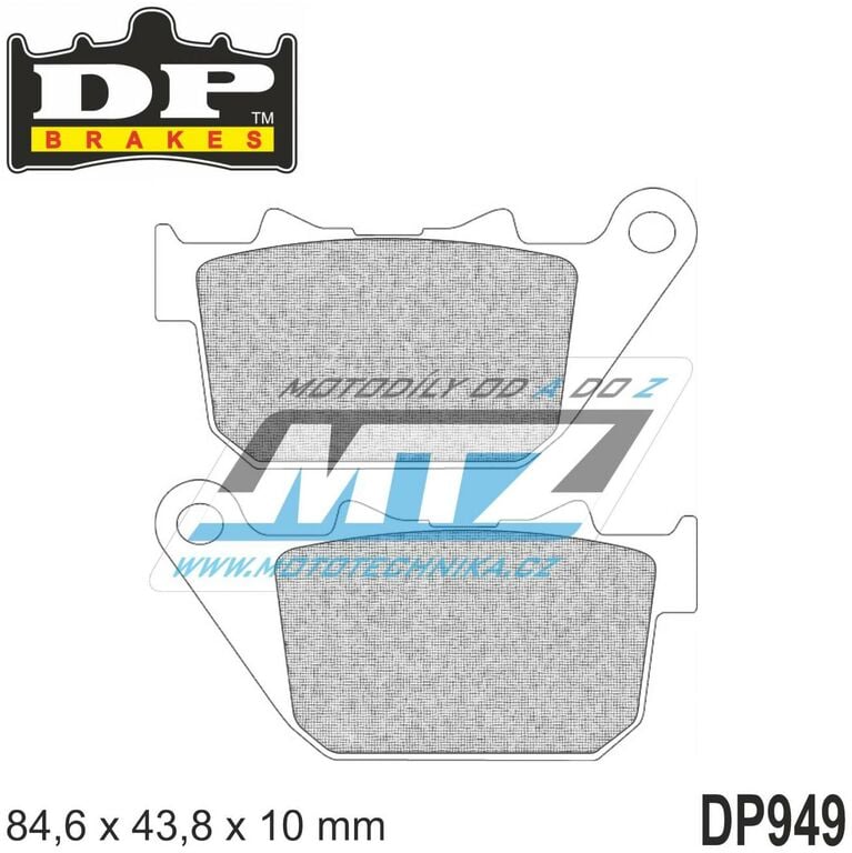 Obrázek produktu BRZDOVÉ DESTIČKY SLINUTÉ DP949 DP949