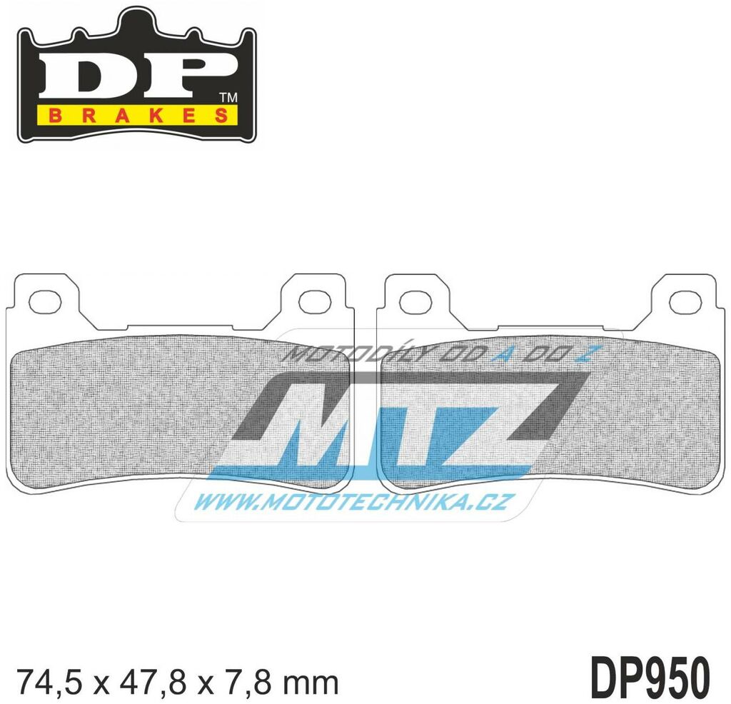 Obrázek produktu Destičky brzdové DP950-SDP DP Brakes - směs SDP Sport HH+ DP950-SDP