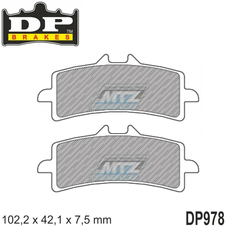 Obrázek produktu Destičky brzdové DP978-RDP DP Brakes - směs RDP X-RACE Titanium DP978-RDP