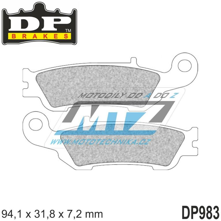 Obrázek produktu BRZDOVÉ DESTIČKY SLINUTÉ DP983 DP983