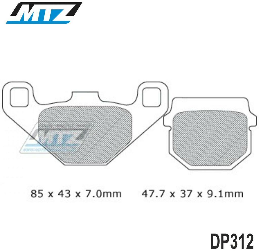 Obrázek produktu Destičky brzdové DP312-FM - MTZ směs Offroad Profi DP312-FM