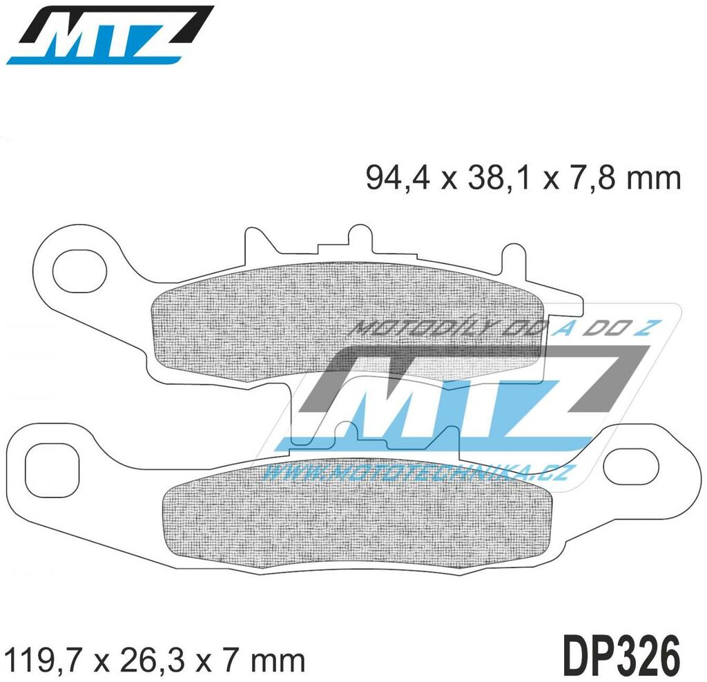 Obrázek produktu Destičky brzdové DP326-FM - MTZ směs Offroad Profi DP326-FM