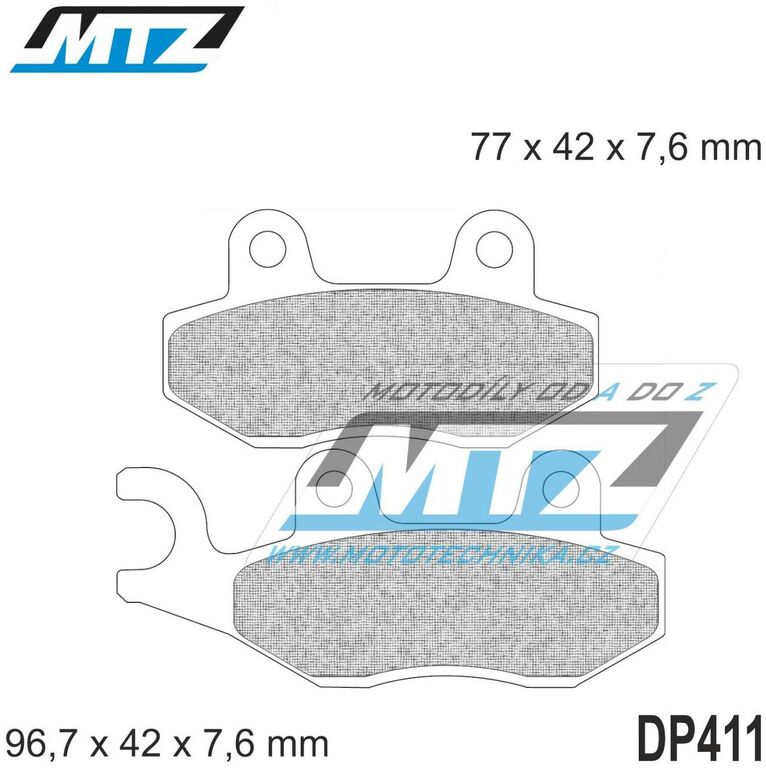 Obrázek produktu Destičky brzdové DP411-FM - MTZ směs Offroad Profi DP411-FM