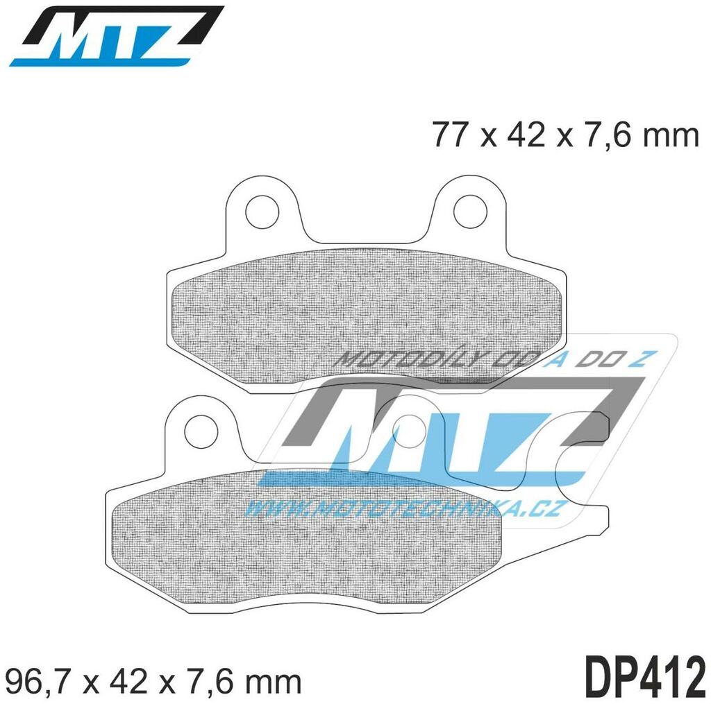 Obrázek produktu Destičky brzdové DP412-FM - MTZ směs Offroad Profi DP412-FM