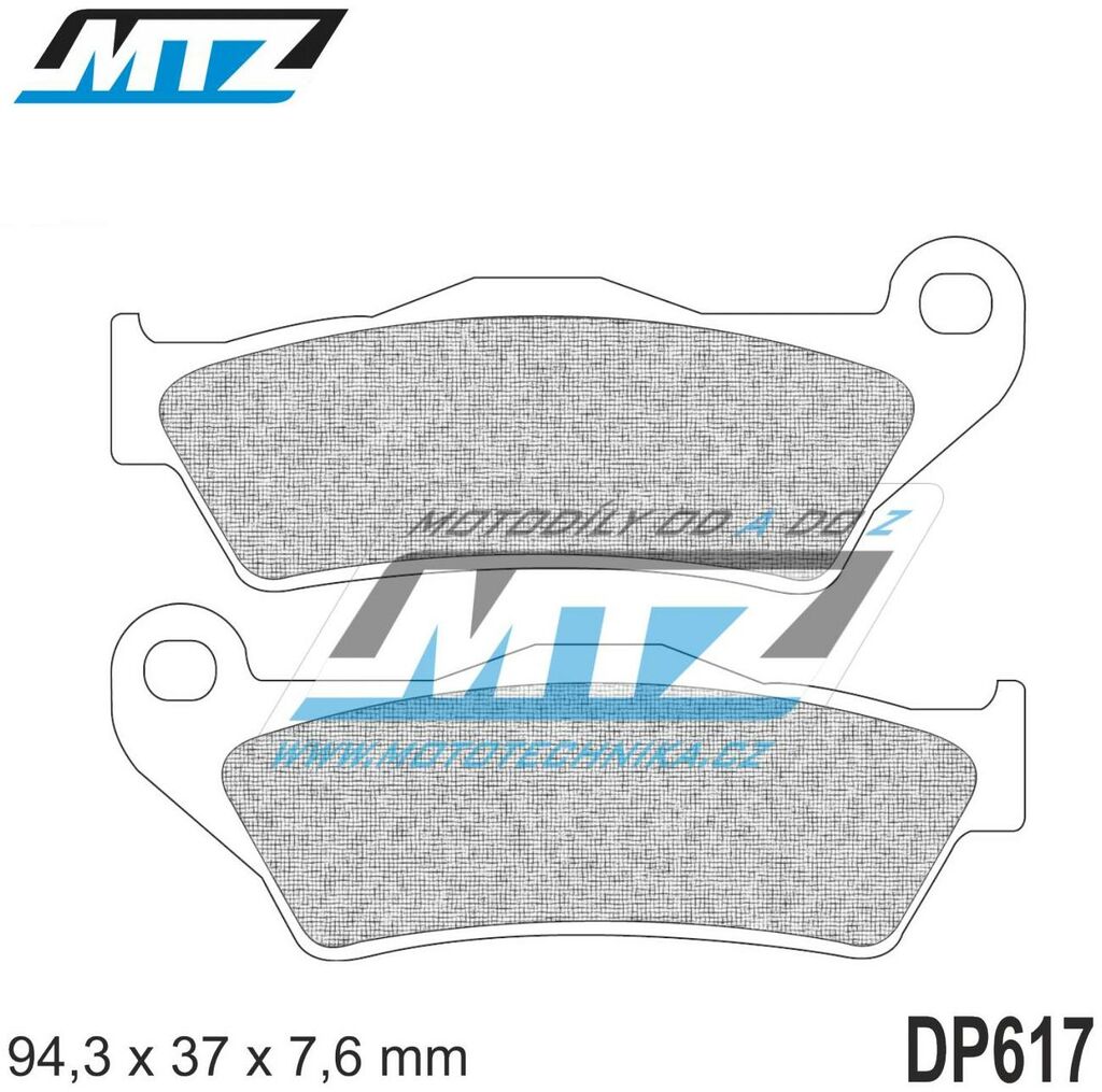Obrázek produktu Destičky brzdové DP617-FM - MTZ směs Offroad Profi DP617-FM