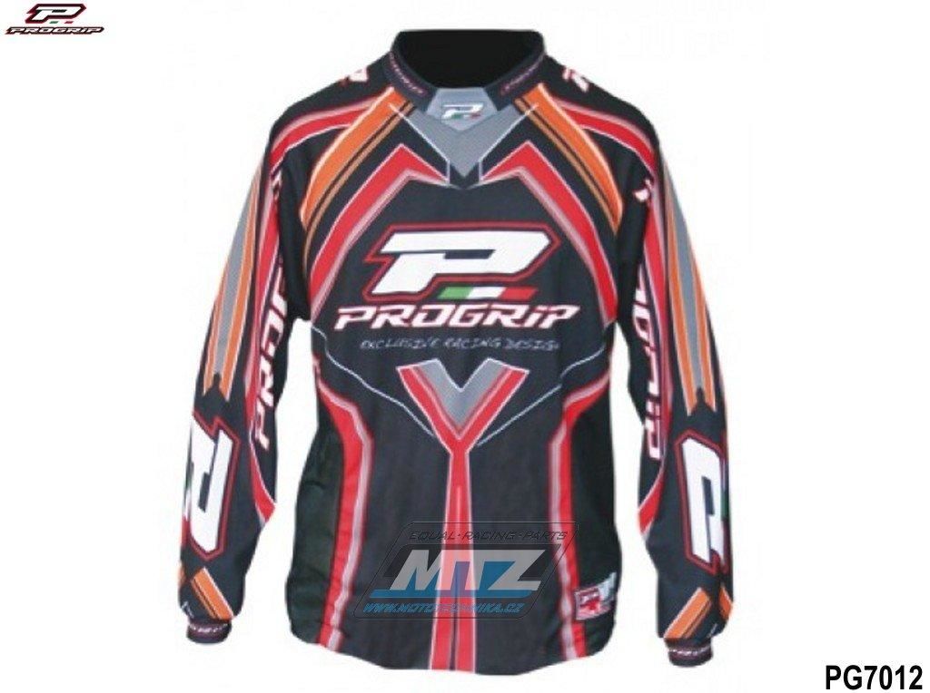 Obrázek produktu Dres Progrip 7012 TOP BLACK (offroadový dres motokros/enduro) (pg7012-tb) PG7012-TB