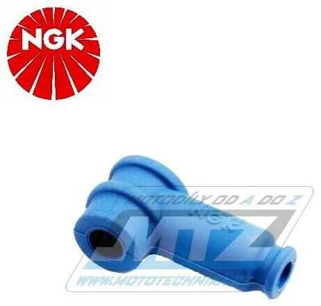 Obrázek produktu Fajfka/Botka NGK TRS1225-B - 90° / 5 kOhm / - provedení silikonová - modrá NGKTRS1225-B