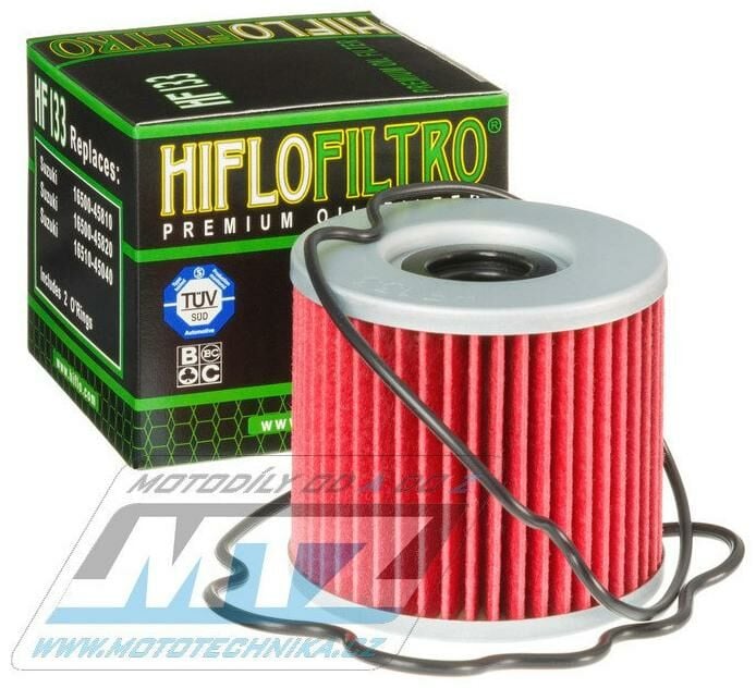 Obrázek produktu Filtr olejový HF133  (HifloFiltro) - Suzuki GS250 + GSX250 + GS300 + GS400 + GSX400 + GS425 + GS450 + GS500 + GS550 + GSX550 + GR650 + GS650 + XN85D Turbo + GS700 + GS750 + GSX750 + GS850 + GS1000 + G HF133