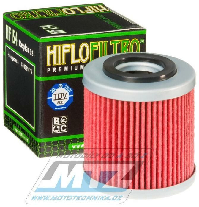 Obrázek produktu Filtr olejový HF154  (HifloFiltro) - Husqvarna SM250R + TC250 + TE250 + TE410E + TC450 + TE450 + TC510 + TE510 + SM510R + TE610E + SM610 HF154