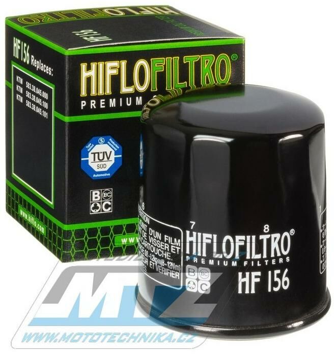 Obrázek produktu Filtr olejový HF156 (HifloFiltro) - KTM 400EGS + 620EGS + 620 Duke + 620LSK + 625SXC + 625SMC + 640 Duke + 640LC4 + 660 Rally E Factory Replica HF156