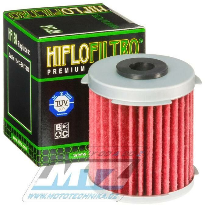 Obrázek produktu Filtr olejový HF168 (HifloFiltro) - Daelim NS125 + 125S-1 Otello + 125S-2 Freewing + SL125 History + SL125 B-Bone HF168