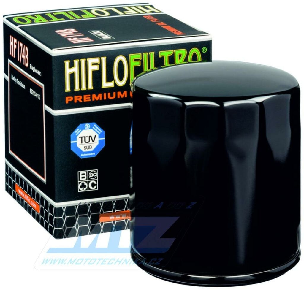 Obrázek produktu Filtr olejový HF174B (HifloFiltro) černý - Harley Davidson VRSCA V-Rod + VRSCAW V-Rod + VRSCB V-Rod + VRSCD Night Rod + VRSCDX Night Rod Special + VRSCDX V-Rod 10th Anniversary Edition + VRSCF V-Rod M HF174B