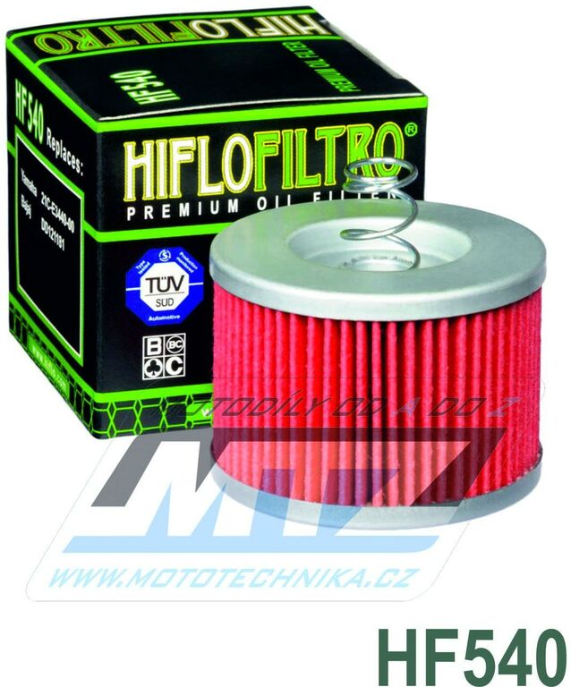 Obrázek produktu Filtr olejový HF540 (HifloFiltro) - Bajaj 100 Boxer + 115 Caliber + 130 Boxer + 135 Pulsar + Yamaha YS125 + 150 Byson + FZ16 (olejovy-filtr-hiflofiltro-hf540) HF540