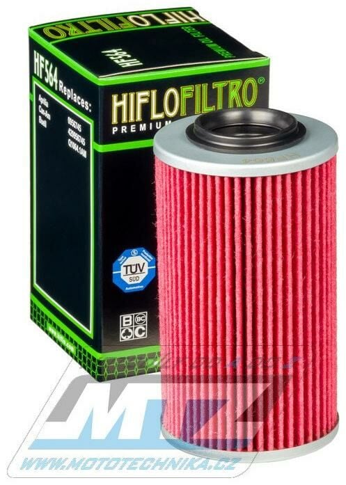 Obrázek produktu Filtr olejový HF564 (HifloFiltro) - Aprilia 1000cc + Buell 1125 CR+1125R + Can-Am 990GS Spyder + 990RS Spyder + 990RT Spyder HF564