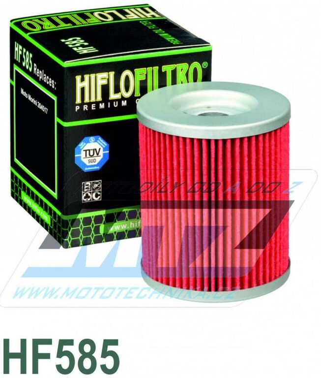Obrázek produktu Filtr olejový HF585 (HifloFiltro) - Moto Morini 1200 9 1/2 + 1200 Corsaro + 1200 Corsaro Avio + 1200 Corsaro Veloce + 1200 Granpasso + 1200 Sport (olejovy-filtr-hf585) HF585