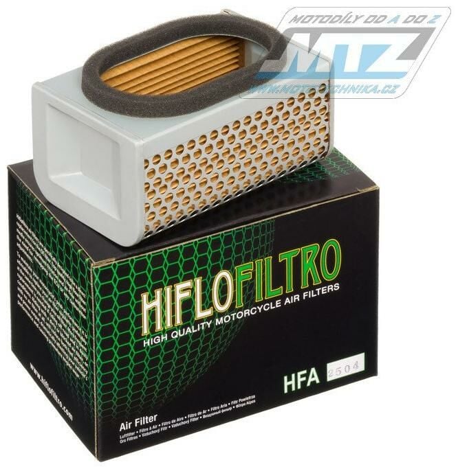 Obrázek produktu Filtr vzduchový HFA2504 (HifloFiltro) - Kawasaki Z400J (KZ400J) + ZX400 C2 (Z400F2) + Z500B + KZ550 + Z550 Twin Shock + ZX550 + ZX600 HFA2504
