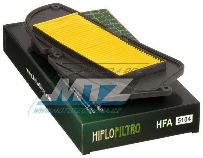 Obrázek produktu Filtr vzduchový HFA5104 (HifloFiltro) - Peugeot 125 LXR + 200 LXR i.e. + SYM 125 HD EU + 125 HD2 + 200 HD EU + 200 HD2 (hfa5104) HFA5104
