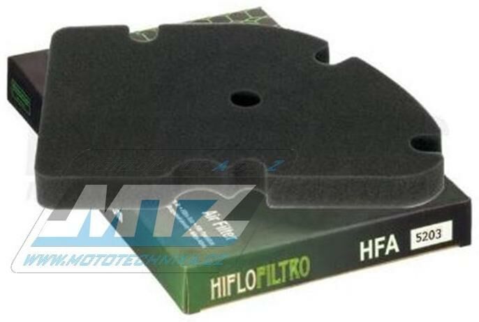 Obrázek produktu Filtr vzduchový HFA5203DS (HifloFiltro) - Gilera 250 Oregon + Peugeot 250 Satelis + Piaggio 125 MP3 + 125 Vespa + 200 Vespa + 250 X8 + 300 MP3 + 300 Vespa HFA5203
