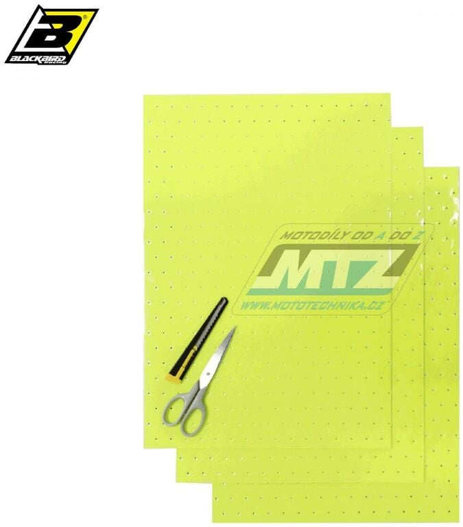 Obrázek produktu Fólie na nádrž perforovaná - barva žlutá FLUO (balení 3 archy) BB5052-50