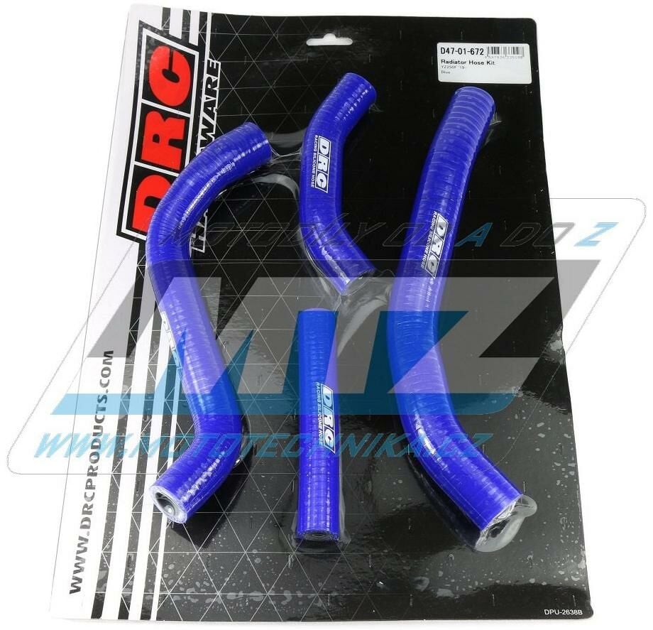 Obrázek produktu Hadice chladiče DRC RADIATOR HOSE KIT - DRC D47-01-672 - Yamaha YZF250 / 19-23 + YZF250X / 20-23 - modré (sada 4ks) DF4701672