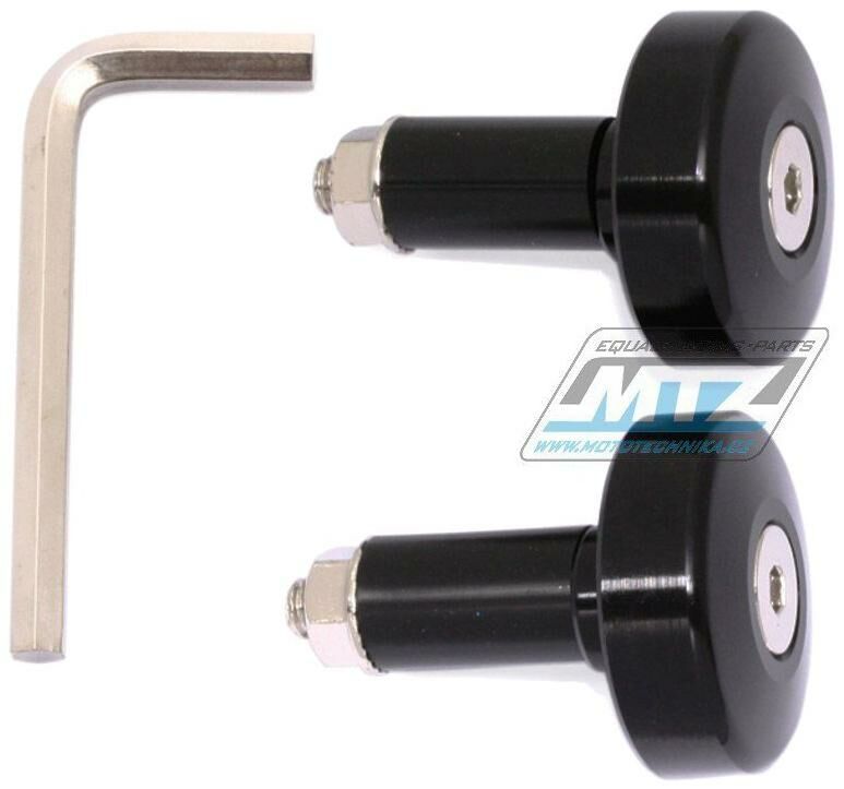 Obrázek produktu Koncovky/závaží řidítek Alloy - černé (pro vnitřní průměr řidítek ¤17mm) 23-01502