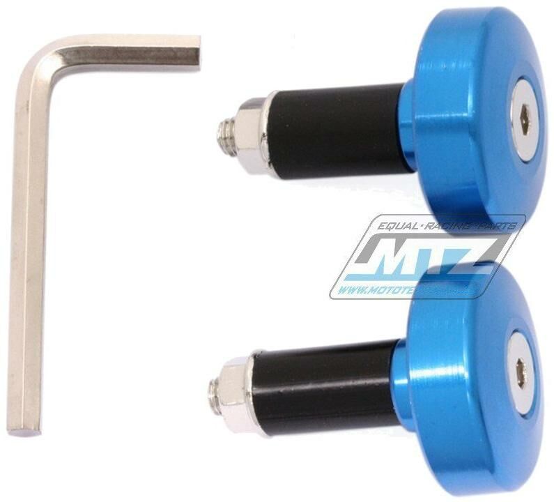 Obrázek produktu Koncovky/závaží řidítek Alloy - modré (pro vnitřní průměr řidítek ¤13mm) 23-01503A