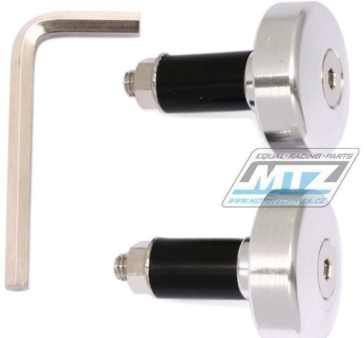 Obrázek produktu Koncovky/závaží řidítek Alloy - stříbrné (pro vnitřní průměr řidítek ¤13mm) 23-01510A