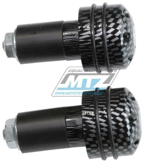 Obrázek produktu Koncovky/závaží řidítek RUBBER - carbonové (pro vnitřní průměr řidítek ¤17mm) 23-11712