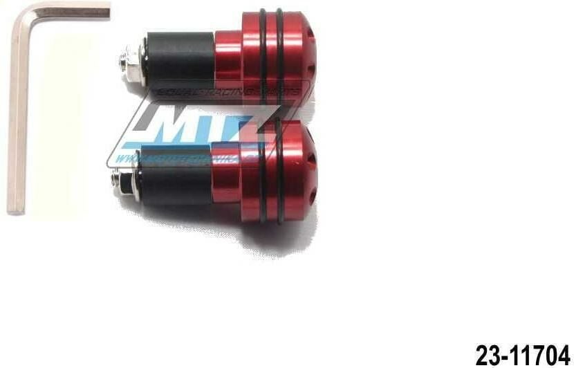 Obrázek produktu Koncovky/závaží řidítek RUBBER - červené (pro vnitřní průměr řidítek ¤17mm) 23-11704