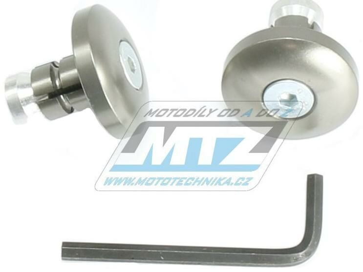 Obrázek produktu Koncovky/závaží řidítek THIN - titanové (pro vnitřní průměr řidítek ¤13mm) 23-01217