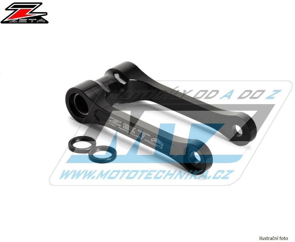 Obrázek produktu Kost přepákování ZETA RSL-LOW Lowering Link Kit - ZETA ZE56-05210 - Kawasaki KX80+KX85 / 91-22 + KX100 / 16-21 + KX112 / 22 černá ZE5605210