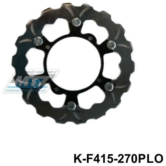 Obrázek produktu Kotouč brzdový PLOVOUCÍ - zubatý desing Wave (vnější průměr 270mm) - Suzuki RMZ250 / 19-24 + RMZ450 / 18-24 K-F415-270PLO