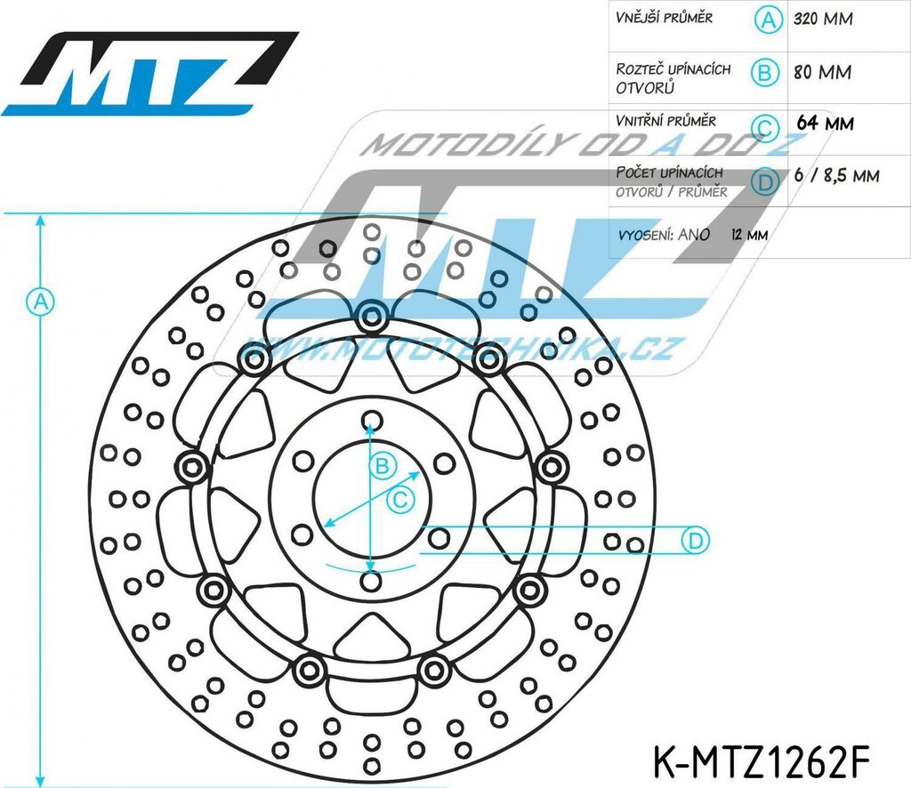 Obrázek produktu Kotouč brzdový plovovoucí (296/58/6D) - kulatý design - Honda RS125+RS250+CB250F+TSR+CB400N+CBR400F+CBR600F+VFR400F+VRF750F+CBR900RR Fireblade+VTR1000F K-FLD004-CLAS