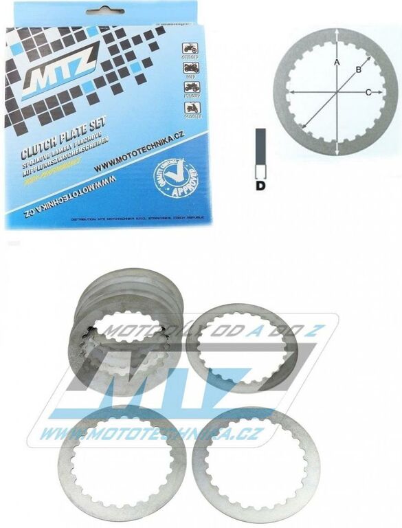 Obrázek produktu Lamely spojkové plechové (meziplechy) MTZ 888-P111E-9 - KTM 250EXC+300EXC+450EXC+500EXC+250EXCF+350EXCF+450EXCF+500EXCF+Freeride 350+450SMR+250SX+250SXF+350SXF+450SXF+500XCW + Husqvarna FC250+FC350+FC 888-P111E-9
