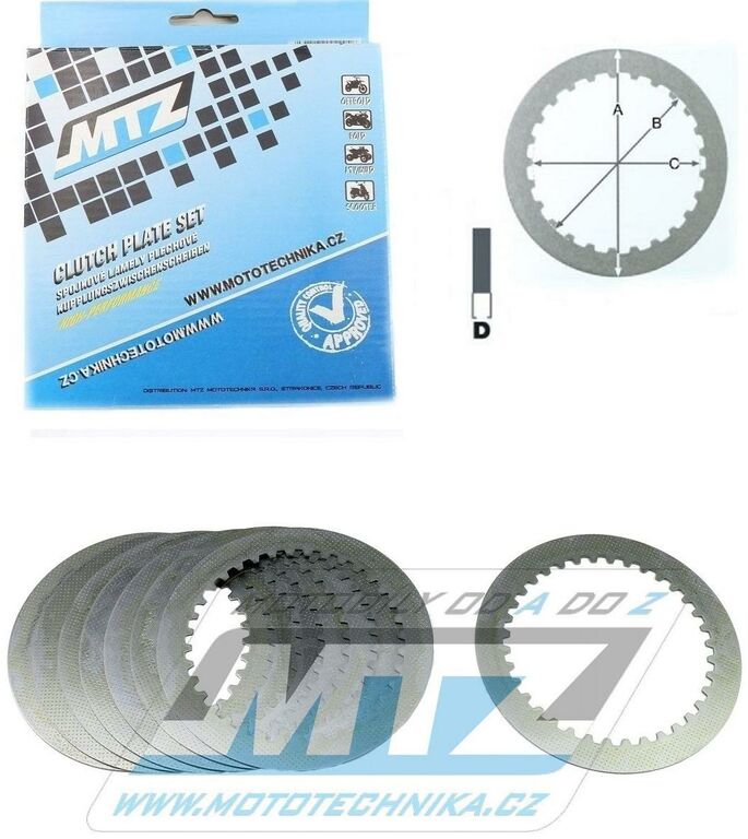 Obrázek produktu Lamely spojkové plechové (meziplechy) MTZ 888-P170C-8 - KTM 400EXC+450EXC+530EXC / 08-11 + Husaberg FE390+FX450 / 10-12 + FE450+FE570 / 09-12 888-P170C-8