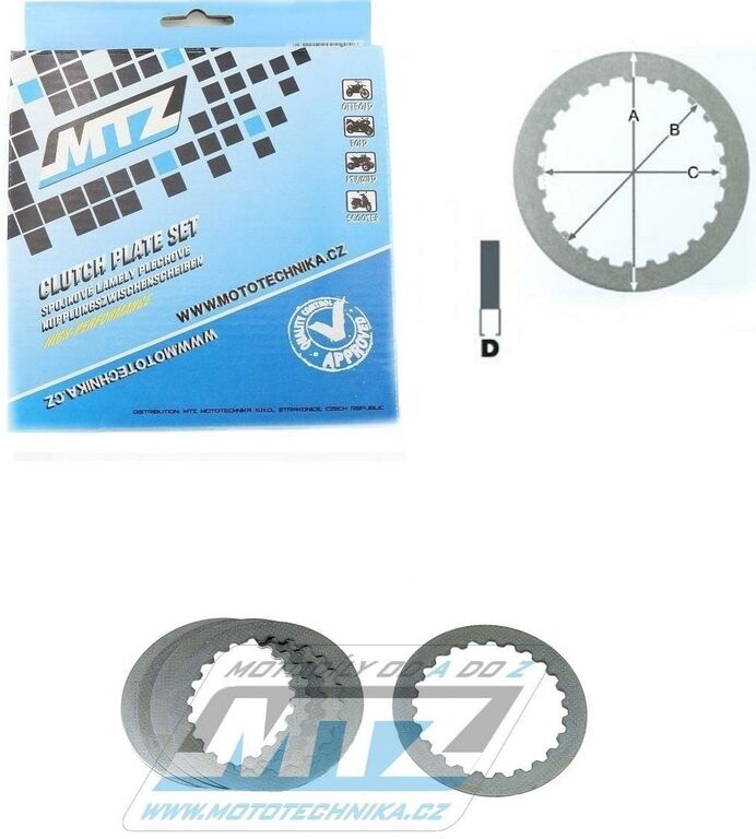 Obrázek produktu Lamely spojkové plechové (meziplechy) MTZ 888-P091-5 - KTM 60SX+65SX / 98-18 + Husqvarna TC65 / 17-18 888-P091-5