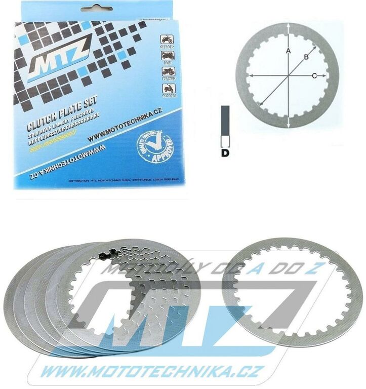 Obrázek produktu Lamely spojkové plechové (meziplechy) MTZ 885-P079-7 - Suzuki RM250 / 96-12 885-P079-7