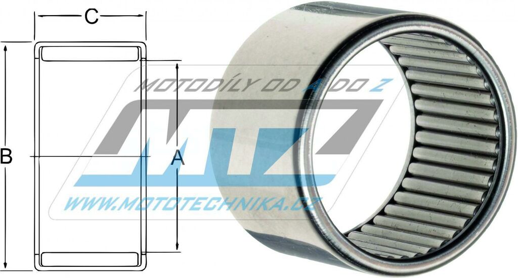 Obrázek produktu Ložisko jehlové celojehlové - rozměry: 20x27x15mm 25.5513