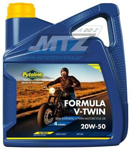 Obrázek produktu Olej motorový motocyklový Putoline Formula V-Twin 20W50 (balení 4L) PU70506