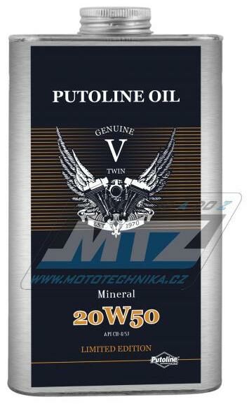 Obrázek produktu Olej motorový motocyklový Putoline Genuine V-Twin mineral (balení 1L) PU74220