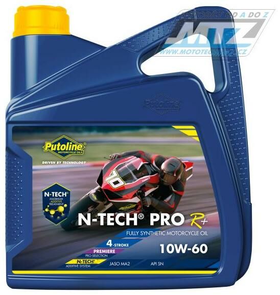 Obrázek produktu Olej motorový motocyklový Putoline N-TECH PRO4+ Road 10W60 (balení 4L) PU74333
