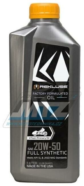 Obrázek produktu Olej motorový motocyklový REKLUSE FACTORY FORMULATED OIL 20W50 V-TWIN PRIMARY OIL (1L) (rekluse-factory-oils) RLRMS-1099003