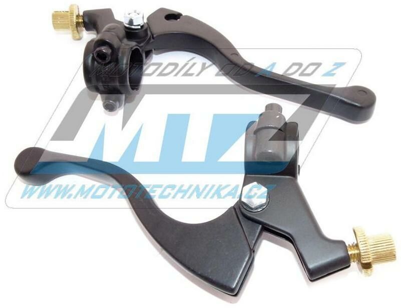 Obrázek produktu Páčky brzdy+spojky (pár s KRÁTKOU páčkou) s objímkami - univerzální pro lankovou spojku a brzdu L1A-CB3273600