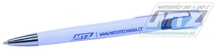 Obrázek produktu Pero kuličkové s klipem MTZ plastové (bílo-modré) MTZ-PEROWADER