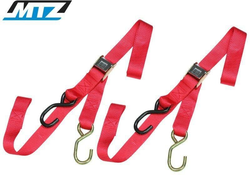 Obrázek produktu Popruhy/Kurty upínací 38mm (zesílené provedení / 2 možnosti uchycení) - červené 84-01904