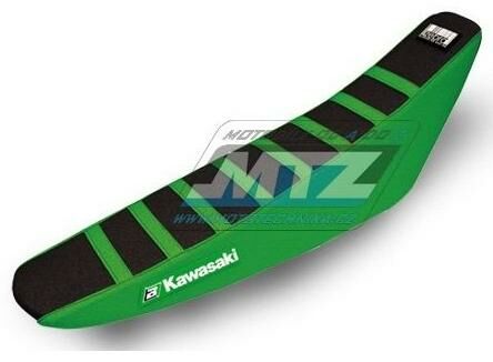Obrázek produktu Potah sedla Kawasaki KXF450 / 19-22 + KXF250 / 21-22 - zeleno-černý (typ potahu ZEBRA) (bbzebrazelena)